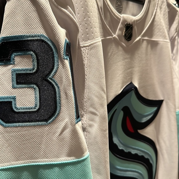 Philipp Grubauer Seattle Kraken adidas NHL Primegreen Authentic Away Jersey - Picture 5 of 11